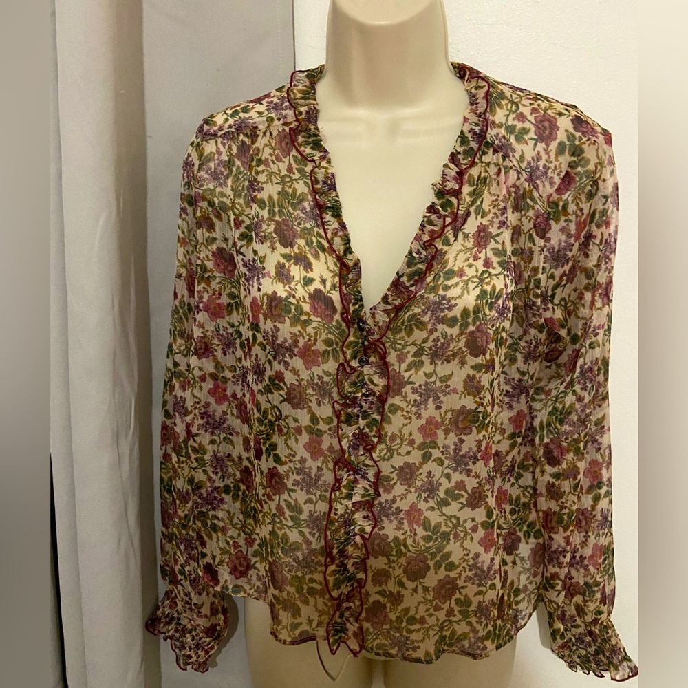 Sheer Zara blouse. (Size small) like new